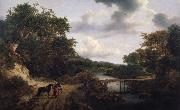 Landscape with a footbridge